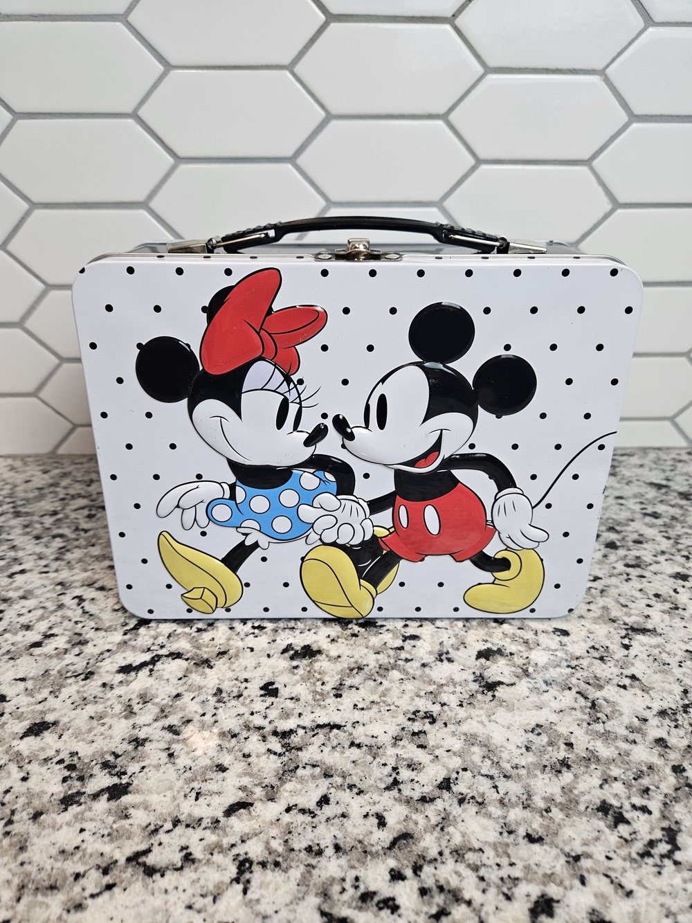 Disney Minnie & Mickey Polka Dot Metal Lunchbox